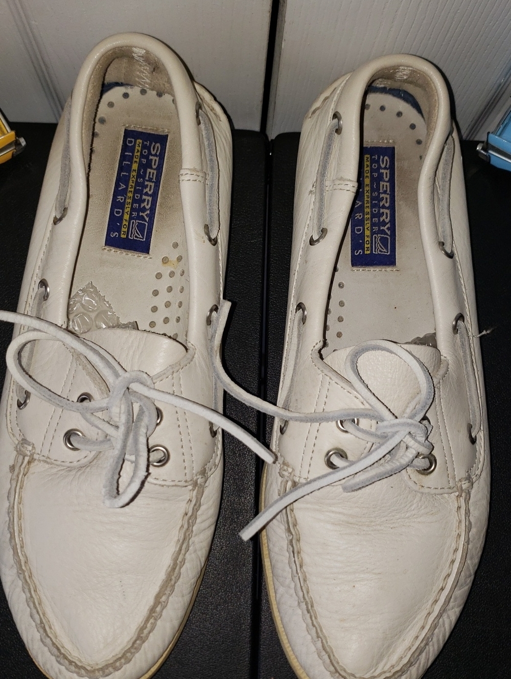 Sperry Men’s White Leather 2-Eye Boat Shoes